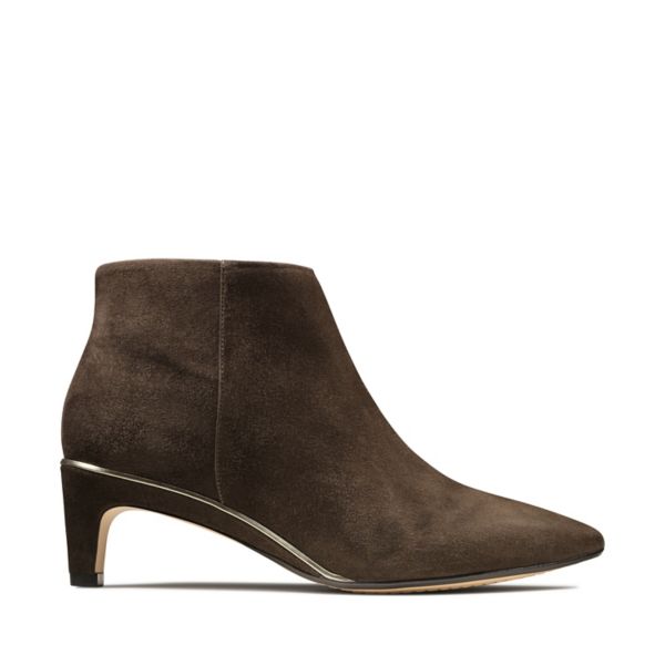 Clarks Womens Ellis Eden Ankle Boots Dark Brown | UK-4325691